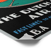 Nederlands Zweeds Air Route Vintage Poster 1930 (Hoek)