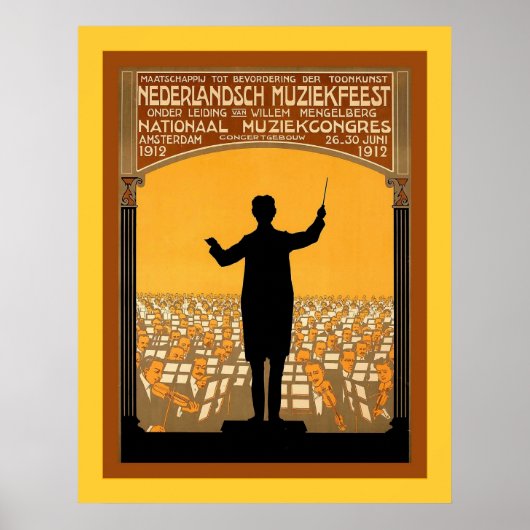 Nederlandsch Muziekfeest ~ Nederlands Poster (Voorkant)