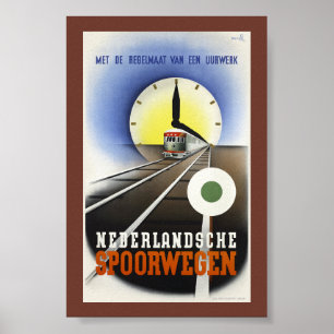 Nederlandsche Spoorwegen Vintage Poster 1939