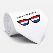 Nederlandse aangepaste tekst en kleuren stropdas (Opgerold)