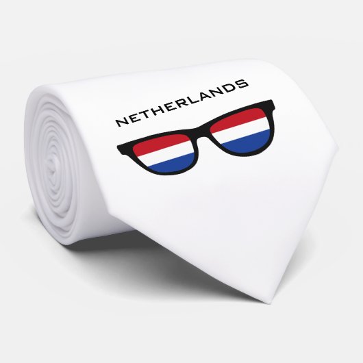 Nederlandse aangepaste tekst en kleuren stropdas (Opgerold)