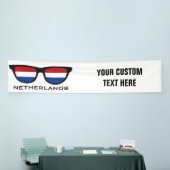 Nederlandse aangepaste tekst- en kleurenbanner in spandoek (Beurs)