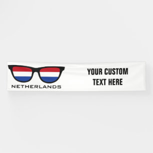 Nederlandse aangepaste tekst- en kleurenbanner in  spandoek