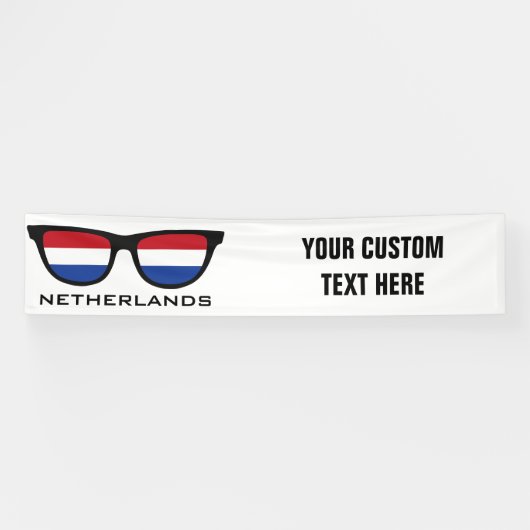Nederlandse aangepaste tekst- en kleurenbanner in spandoek (Horizontaal)