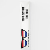 Nederlandse aangepaste tekst- en kleurenbanner in spandoek (Verticaal)