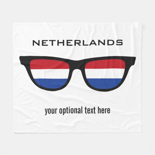 Nederlandse aangepaste tekst- en kleurendekens fleece deken (Voorkant (Horizontaal))