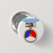 Nederlandse Ace-medaille Ronde Button 3,2 Cm (Voorkant /achterkant)