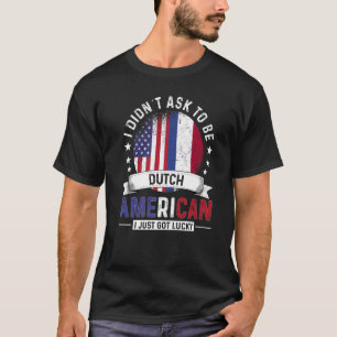 Nederlandse Amerikaanse Landen Vlaggen Trots Neder T-shirt
