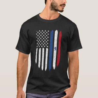 Nederlandse Amerikaanse vlag Nederland Root Dad Gi T-shirt