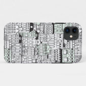 Nederlandse amsterdamillustratie huispatroon Case-Mate iPhone case (Achterkant (horizontaal))