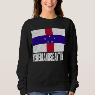 Nederlandse Antillen Flag Grunge  Souvenir Trui