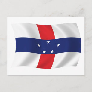 Nederlandse Antillen Vlag Ansichtkaart Briefkaart