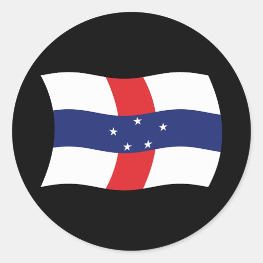 Nederlandse Antillen Vlag Sticker (Voorkant)
