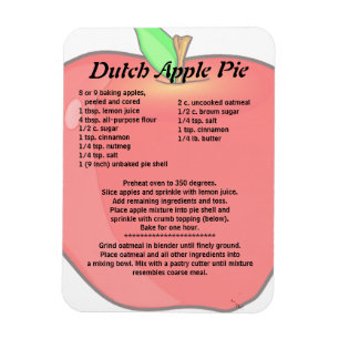 Nederlandse Apple Pie Recipe Magneet