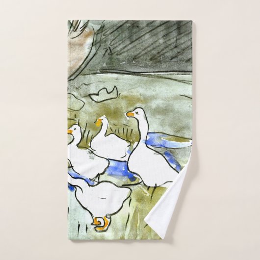 Nederlandse Art Nouveau Eenden en Ganzen Bad Handdoek (Handdoek)