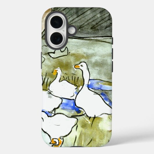 Nederlandse Art Nouveau Eenden en Ganzen Case-Mate iPhone Case (Achterkant)