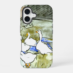 Nederlandse Art Nouveau Eenden en Ganzen iPhone 16 Hoesje