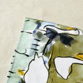 Nederlandse Art Nouveau Eenden en Ganzen Strandlaken (In situ)