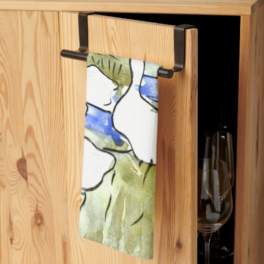 Nederlandse Art Nouveau Eenden en Ganzen Theedoek (Derde Gevouwen)