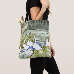 Nederlandse Art Nouveau Eenden en Ganzen Tote Bag