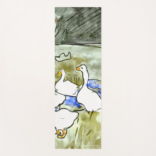 Nederlandse Art Nouveau Eenden en Ganzen Yogamat (Voorkant)
