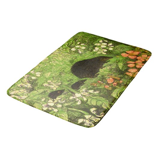 Nederlandse Art Nouveau Egel en Baby's Badmat (Gekanteld)