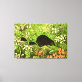 Nederlandse Art Nouveau Egel en Baby's Canvas Afdruk (Voorkant)