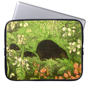 Nederlandse Art Nouveau Egel en Baby's Laptop Sleeve