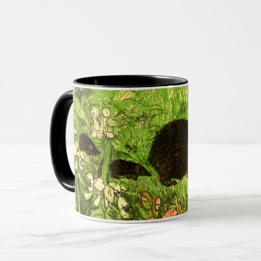 Nederlandse Art Nouveau Egel en Baby's Mok (Voorkant links)