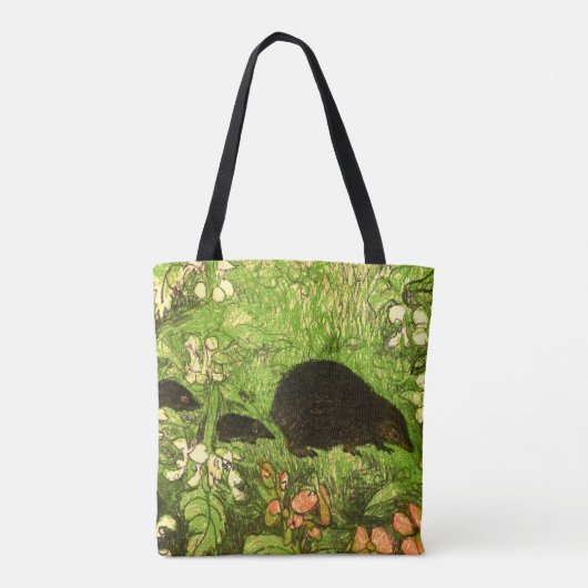 Nederlandse Art Nouveau Egel en Baby's Tote Bag (Achterkant)