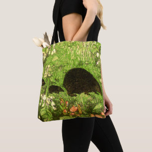 Nederlandse Art Nouveau Egel en Baby's Tote Bag