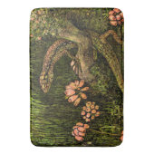 Nederlandse Art Nouveau Hagedis en Wildflowers Badmat (Voorkant Verticaal)