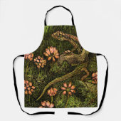 Nederlandse Art Nouveau Hagedis en Wildflowers Schort (Voorkant)