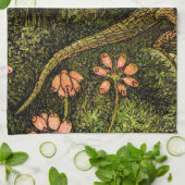 Nederlandse Art Nouveau Hagedis en Wildflowers Theedoek (Gevouwen)