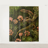 Nederlandse Art Nouveau Hagedis en Wildflowers Wandkleed (Voorkant)