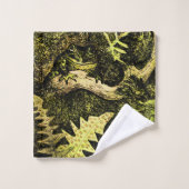 Nederlandse Art Nouveau Kikker in Boom Bad Handdoek (Wasdoekje)