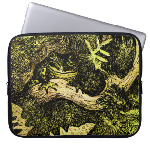 Nederlandse Art Nouveau Kikker in Boom Laptop Sleeve