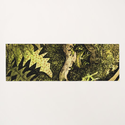 Nederlandse Art Nouveau Kikker in Boom Yogamat (Achterkant (horizontaal))