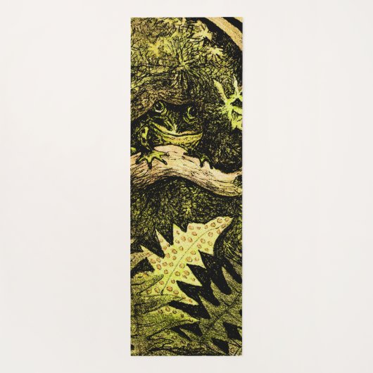 Nederlandse Art Nouveau Kikker in Boom Yogamat (Achterkant)