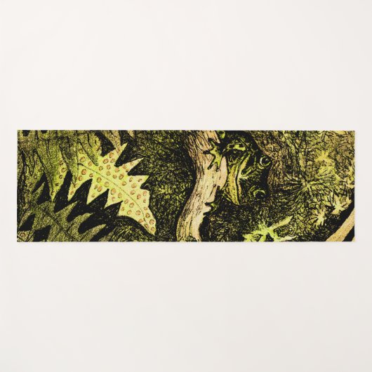 Nederlandse Art Nouveau Kikker in Boom Yogamat (Voorkant (horizontaal))