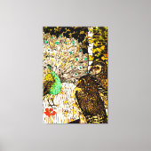 Nederlandse Art Nouveau Pauw en uilen Canvas Afdruk (Voorkant)