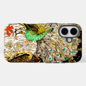 Nederlandse Art Nouveau Pauw en uilen Case-Mate iPhone Case (Achterkant (horizontaal))