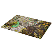 Nederlandse Art Nouveau Pauw en uilen Snijplank (Hoek)