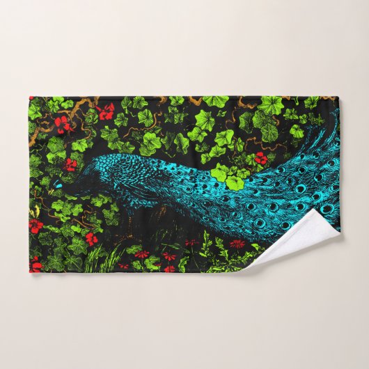 Nederlandse Art Nouveau Pauw en Vlinder Bad Handdoek (Handdoek)