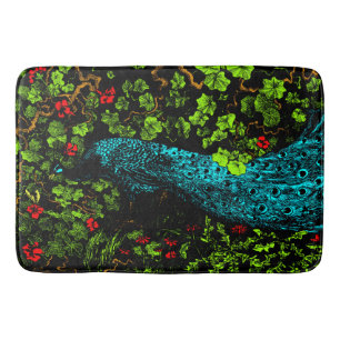 Nederlandse Art Nouveau Pauw en Vlinder Badmat