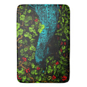 Nederlandse Art Nouveau Pauw en Vlinder Badmat (Voorkant Verticaal)