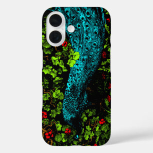 Nederlandse Art Nouveau Pauw en Vlinder iPhone 16 Hoesje