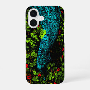 Nederlandse Art Nouveau Pauw en Vlinder iPhone 16 Hoesje