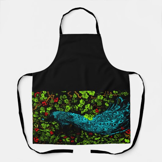 Nederlandse Art Nouveau Pauw en Vlinder Schort (Voorkant)