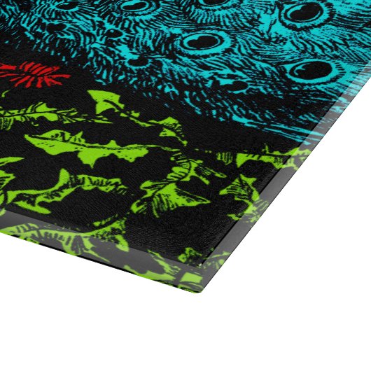 Nederlandse Art Nouveau Pauw en Vlinder Snijplank (Hoek)